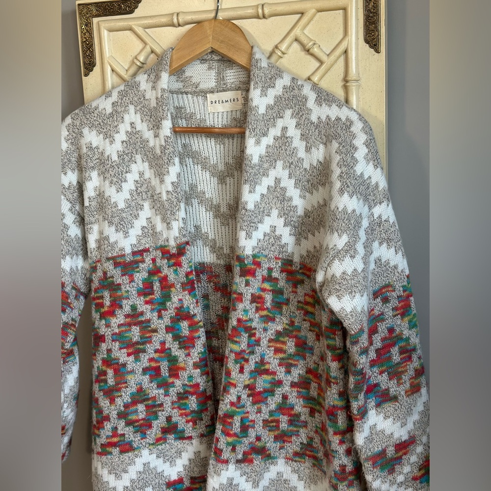 Dreamers by Debut Acrylic Blend Aztec Cardigan Size small EUC PTP 18 - Picture 5 of 11